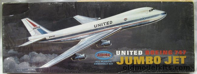 Aurora 1/156 Boeing 747 Jumbo Jet United Air Lines, 362-350 plastic model kit